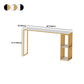 Contemporary Bar Table 42-inch Height Artificial Marble Top Bar Table