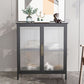 Glass Door Display Cabinet Industrial Storage Cabinet for Living Room Clearhalo 'Display & China Cabinets' 'display_china_cabinets' 'furn' 'furn_display_china_cabinets' 'Furniture' 'Kitchen & Dining Furniture' 1200x1200_f35fc3ab-0600-414b-8200-f52bcb2e4472