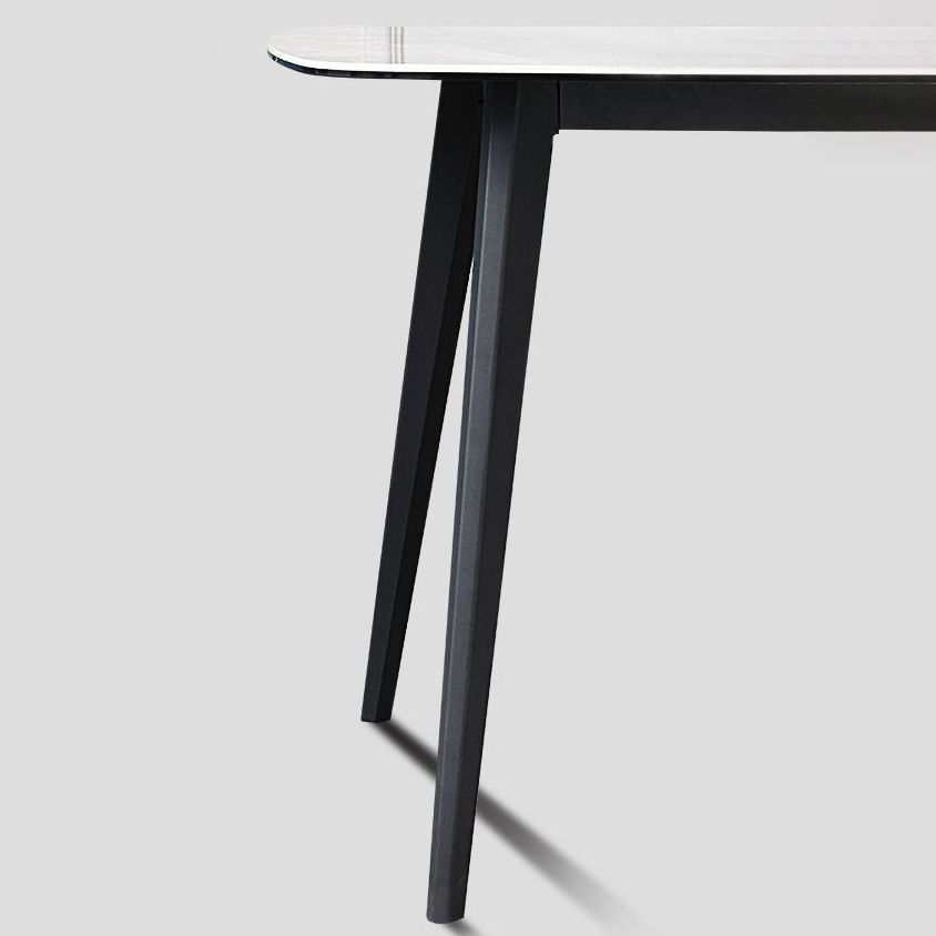 Metal Contemporary Rectangular Dining Table Grey Sintered Stone Table with Metal Legs Clearhalo ' dining_table' 'Dining Tables & Seating' 'Dining Tables' 'furn' 'furn_dining_table' 'Furniture' 'furniture_dining_table' 'Kitchen & Dining Furniture' 'kitchen&dining_furn' 'kitchen' 'kitchen_dining_table' 1200x1200_f36071f4-b4be-498d-a2d9-434cebe1a2e4