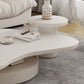 Pedestal Coffee Cocktail Table with Storage Drawers White Wooden