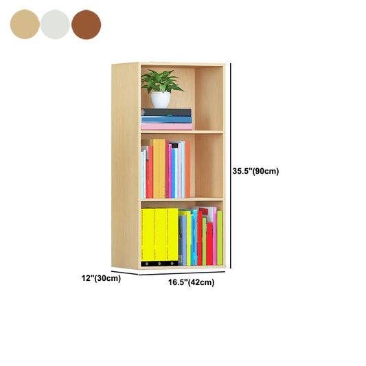 Modern Engineered Wood Bookcase Standard Closed Back Bookshelf