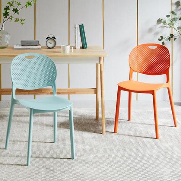 Glam Style Open Back Side Chair Plastic Stackable Dining Chair for Indoor Clearhalo 'Dining Chairs' 'Dining Tables & Seating' 'dining_chair' 'furn' 'furn_dining_chair' 'Furniture' 'Kitchen & Dining Furniture' 1200x1200_f361d517-58a5-49a4-abf3-97ac9d7dbfb2