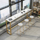 Glam Pub Table Bar Height Faux Marble Rectangle Bar Table for Indoor Clearhalo 'Bar Furniture' 'Bar Tables' 'bar_tables' 'furn' 'furn_bar_tables' 'Furniture' 'Kitchen & Dining Furniture' 1200x1200_f3621f0f-e52f-42ad-94e4-f8aa75c0559d