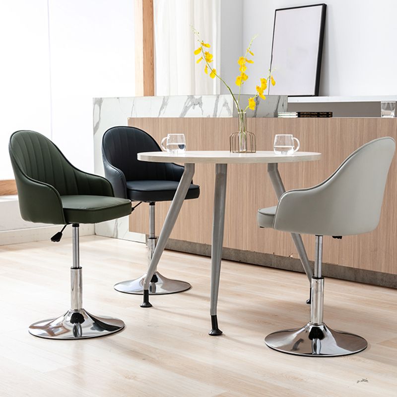 Modern Adjustable Rotatable Counter Stool Steel Cashier Bar Stool with Leather Cushion Clearhalo 'Bar Furniture' 'Bar Stools' 'bar_stools' 'furn' 'furn_bar_stools' 'furniture_bar_stools' 'Kitchen & Dining Furniture' 'kitchen&dining_furn' 'kitchen' 'kitchen_furn' Furniture' 1200x1200_f36229ba-fa9c-453c-b091-8df4cd079804