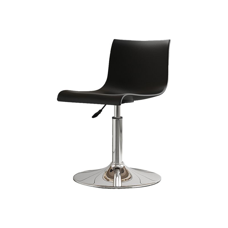 Modern Adjustable Height Swivel Plastic Low Back Bar Stool with Footrest Clearhalo 'Bar Furniture' 'Bar Stools' 'bar_stools' 'furn' 'furn_bar_stools' 'Furniture' 'Kitchen & Dining Furniture' 1200x1200_f36237ab-7461-4cbb-aee5-5ab01c8de1a6