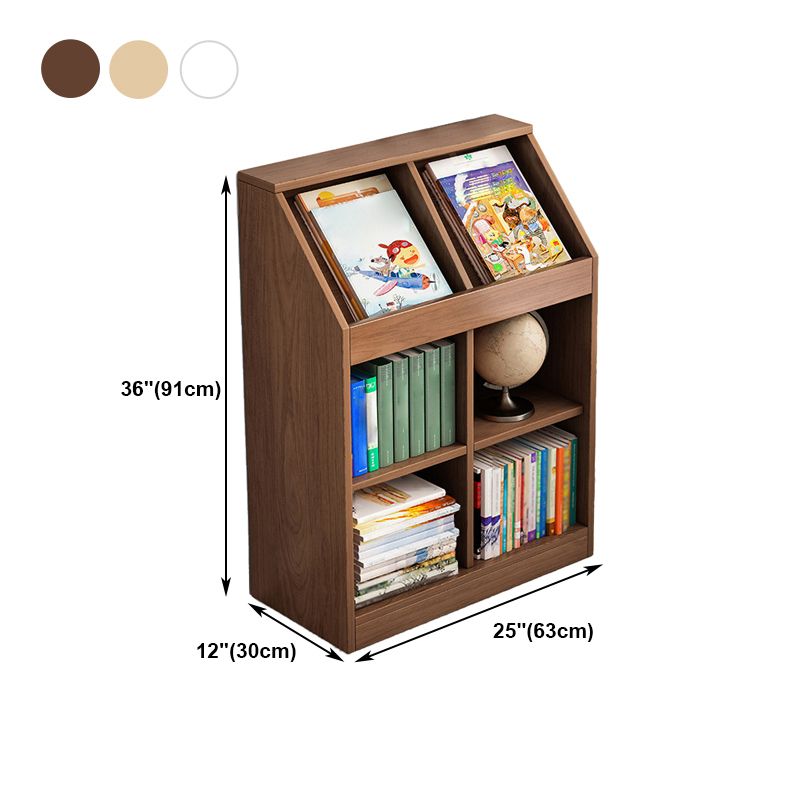 Closed Back Shelf Bookcase Scandinavian Bookshelf for Office