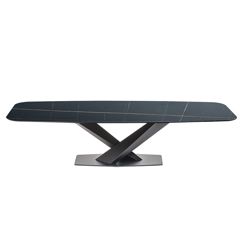 Industrial Dining Room Table Rectangle Stone Dinette Table for Dining Room Clearhalo 'Dining Tables & Seating' 'Dining Tables' 'dining_table' 'furn' 'furn_dining_table' 'Furniture' 'Kitchen & Dining Furniture' 1200x1200_f364b0de-9d82-472f-ac78-0967ece6d3ff