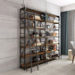 Modern Style Open Back Bookshelf Standard Metal Bookcase in Black Clearhalo 'Bookcases' 'furn' 'furn_bookcases' 'Furniture' 'Office Furniture' 1200x1200_f36a8711-9964-4323-8a4c-00b35f560930