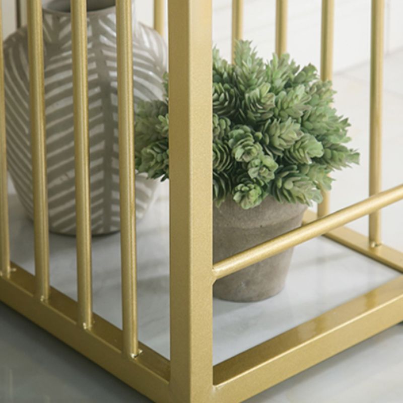 Glam Stone Rectangle Bar Table Storable Table for Milk Tea Shop