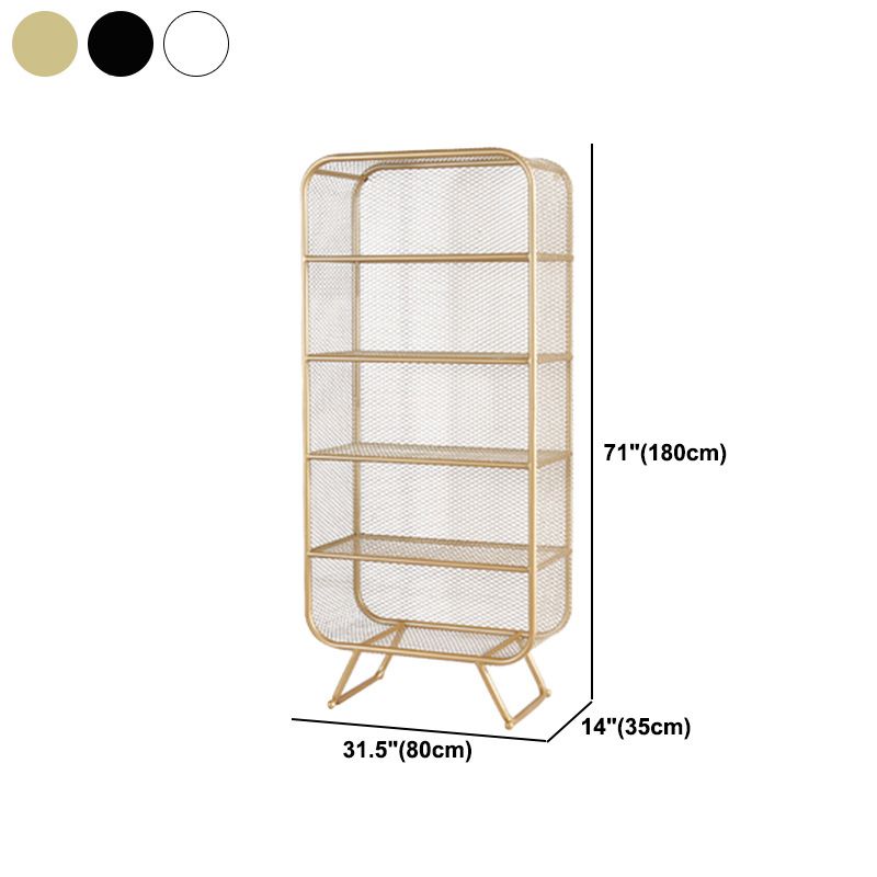 Industrial Metal Standard Bookshelf Closed Back Vertical Bookcase for Bedroom Clearhalo 'Bookcases' 'furn' 'furn_bookcases' 'Furniture' 'furniture_bookcases' 'Office Furniture' 1200x1200_f36b8468-7efd-4718-a84c-8642773fa428