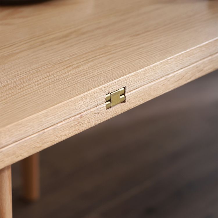 Oak Extendable Round Dining Table Modern Adjustable Square Wood Table with 4 Legs Clearhalo ' dining_table' 'Dining Tables & Seating' 'Dining Tables' 'furn' 'furn_dining_table' 'Furniture' 'furniture_dining_table' 'Kitchen & Dining Furniture' 'kitchen&dining_furn' 'kitchen' 'kitchen_dining_table' 1200x1200_f36bd982-a051-4401-9125-44d293c476ce