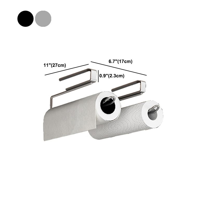 Porta vinicola moderna sospesa in metallo da 0,92 "W Porta dello stelo in nero/argento