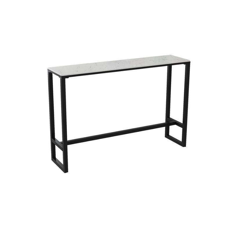 Stone Bar Dining Table Modern Rectangle Bar Table with Trestle Pedestal for Living Room Clearhalo 'Bar Furniture' 'Bar Tables' 'bar_tables' 'furn' 'furn_bar_tables' 'Furniture' 'furniture_bar_tables' 'Kitchen & Dining Furniture' 1200x1200_f36ec5ed-52d6-4fe6-9501-7ec4367ae6e9