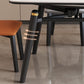 Tavolo da pranzo moderno allungabile in pietra con base in legno per sala da pranzo