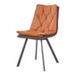 Matte Finish Leather Dining Chair Contemporary Home Solid Back Side Chair