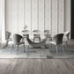 Designer Style Sintered Stone Top Dining Set Rectangle 1/2/3/4/5/7 Pieces Dining Table Set Clearhalo 'Dining Room Sets' 'Dining Tables & Seating' 'dining_room_set' 'furn' 'furn_dining_room_set' 'Furniture' 'Kitchen & Dining Furniture' 1200x1200_f371108c-0d61-460a-98bb-fb56711cfbed