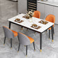 Stone Top Dining Table Rectangle Contemporary Table with 4 Black Legs Clearhalo 'Dining Tables & Seating' 'Dining Tables' 'dining_table' 'furn' 'furn_dining_table' 'Furniture' 'furniture_dining_table' 'Kitchen & Dining Furniture' 'kitchen' 'kitchen_dining_table' 1200x1200_f3714aa3-5b42-48db-8453-6f4856f8b64e