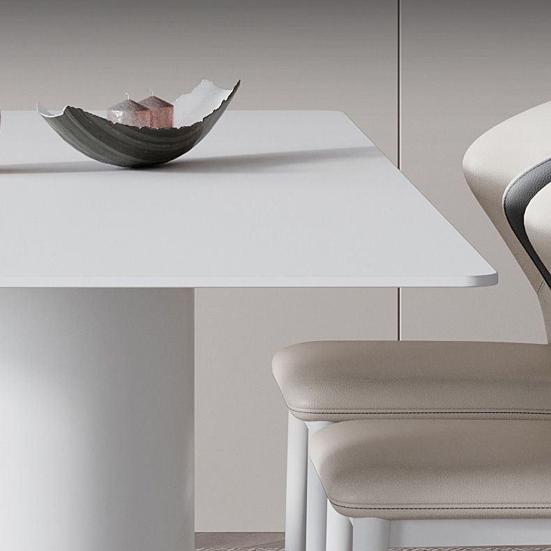 White Stone Dinette Table Set with Metal Base 1/4/5/7 Pcs Modern Home Dining Set Clearhalo 'Dining Room Sets' 'Dining Tables & Seating' 'dining_room_set' 'furn' 'furn_dining_room_set' 'Furniture' 'Kitchen & Dining Furniture' 1200x1200_f37414eb-f1db-4d9e-98e6-47c0b7ef56c9