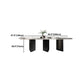 Stone Top Dining Table Contemporary Rectangle Dining Table with Black Base Clearhalo 'Dining Tables & Seating' 'Dining Tables' 'dining_table' 'furn' 'furn_dining_table' 'Furniture' 'furniture_dining_table' 'Kitchen & Dining Furniture' 'kitchen' 'kitchen_dining_table' 1200x1200_f375aac3-72c9-4440-b213-d3094cd87f69