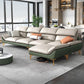 Contemporary Faux Leather Living Room Flared Arm Cushions Seating Clearhalo 'furn' 'furn_sectionals' 'Furniture' 'Living Room Furniture' 'Sectionals' 1200x1200_f37699dd-ef92-45f7-95c7-cde08ec5c347