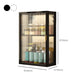 Contemporary Metal Curio Cabinet Wall Mounted Buffet Cabinet for Dining Room