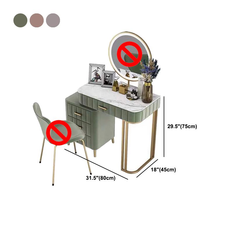 Table de maquillage de vanité de 5 tirages
