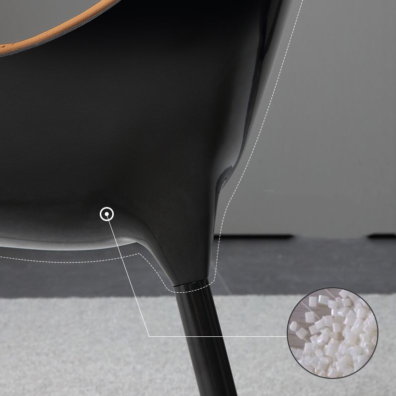 Contemporary Faux Leather Dining Chair Metal Dining Arm Chairs for Home Use Clearhalo 'Dining Chairs' 'Dining Tables & Seating' 'dining_chair' 'furn' 'furn_dining_chair' 'Furniture' 'Kitchen & Dining Furniture' 1200x1200_f377ded9-2177-4fca-957f-96cc929d24ef