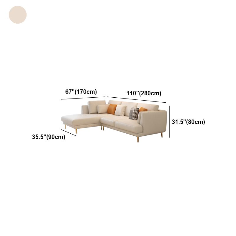 Contemporary Faux Leather Sofa Recessed Arm Furniture Sectionals in Beige
