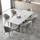 Sintered Stone White Dining Table Luxury Double Pedestal Table for Dining Room Clearhalo ' dining_table' 'Dining Tables & Seating' 'Dining Tables' 'furn' 'furn_dining_table' 'Furniture' 'furniture_dining_table' 'Kitchen & Dining Furniture' 'kitchen&dining_furn' 'kitchen' 'kitchen_dining_table' 1200x1200_f3783972-54b5-4da6-a013-702813fefd1f