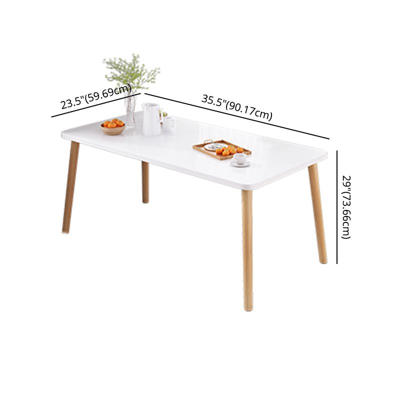 Contemporary Rectangle Shape Standard Dining Set MDF Natural Dining Set with 4 Legs Base Clearhalo 'Dining Room Sets' 'Dining Tables & Seating' 'dining_room_set' 'Furniture' 'furniture_dining_room_set' 'Kitchen & Dining Furniture' 'kitchen&dining_furn' 'kitchen' 1200x1200_f378b086-2006-4527-a3a0-1a3eaf390ef1