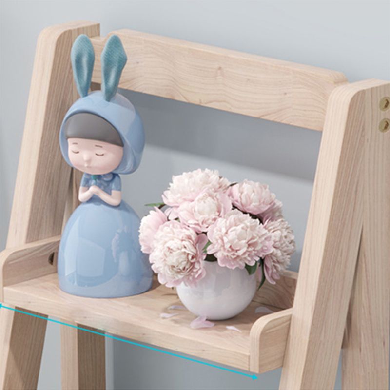 4 estanterías de estantería de escalera de madera moderna 55.1 "H x 14.2" W