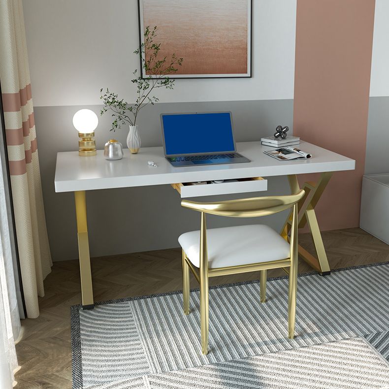 Massief hout rechthoekig schrijfbureau 29,53-inch hoge bureau