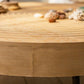 Mesa de centro de madera envejecida de madera clara del país francés para la sala de estar