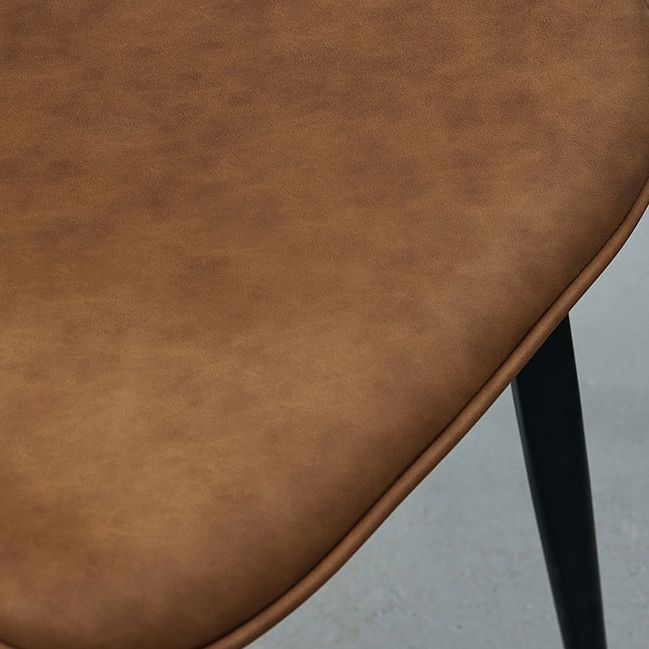 Contemporary Armless Solid Back Chair for Home Leather Dining Side Chairs Clearhalo 'Dining Chairs' 'Dining Tables & Seating' 'dining_chair' 'furn' 'furn_dining_chair' 'Furniture' 'furniture_dining_chair' 'Kitchen & Dining Furniture' 1200x1200_f37de2e0-6474-4b16-b33c-2c5e02d98991