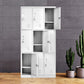Contemporary White Wardrobe Cabinet Steel Wardrobe Armoire for Home