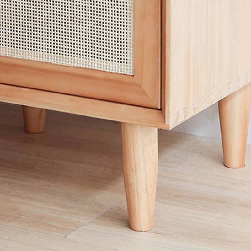 Gabinete contemporáneo de ratán de la mesita de noche del estante inferior con cajón para el dormitorio