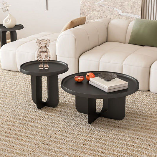 Modern Pedestal Round Coffee Table Set Tray Top Cocktail Table Clearhalo 'Coffee & Accent Tables' 'Coffee Tables' 'coffee_tables' 'furn' 'furn_coffee_tables' 'Furniture' 'Living Room Furniture' 1200x1200_f37fc6f3-8e8f-4155-9379-63f73b352df0