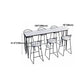 White Modern Style Rectangle Bar Table in Faux Marble and Metal Bar Table, Only Table Clearhalo 'Bar Furniture' 'Bar Tables' 'bar_tables' 'furn' 'furn_bar_tables' 'Furniture' 'furniture_bar_tables' 'Kitchen & Dining Furniture' 1200x1200_f380bd23-fc0c-4902-adcf-a5ae74319010