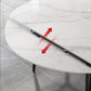 Glam Style Dining Table Stone Top Butterfly Leaf Dining Table