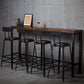 Industrial Rectangle Bistro Bar Table Solid Wood Bar Table for Dining Room