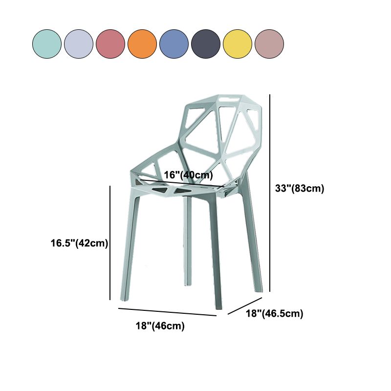 Modern Study Room Cross Back Side Chair Matte Finish Plastic Dining Chair Clearhalo ' kitchen&dining_furn' 'Dining Chairs' 'Dining Tables & Seating' 'dining_chair' 'furn' 'furn_dining_chair' 'Furniture' 'furniture_dining_chair' 'Kitchen & Dining Furniture' 'kitchen' 1200x1200_f3819fb8-f2a2-4213-aa8f-19cf6c213a24