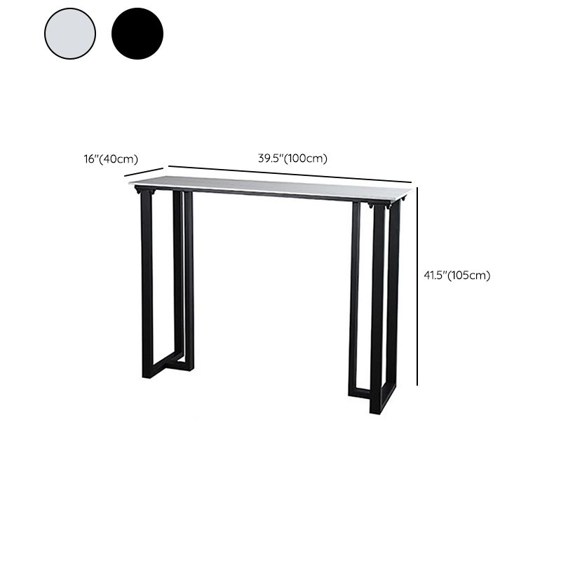 Industrial Bar Height Table Stone Top Bistro Bar Table for Patio Use Clearhalo 'Bar Furniture' 'Bar Tables' 'bar_tables' 'furn' 'furn_bar_tables' 'Furniture' 'Kitchen & Dining Furniture' 1200x1200_f381d22f-c8d0-4c3f-aa88-10a1b5c2f3e0