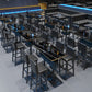 Industrial Style Bar Height Table Cafe Bar Dining Table with Storage Clearhalo 'Bar Furniture' 'Bar Tables' 'bar_tables' 'furn' 'furn_bar_tables' 'Furniture' 'Kitchen & Dining Furniture' 1200x1200_f3830b25-463f-4bb1-9553-f1b383a823a3