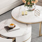 Modern Coffee Table Frame 2 Piece Nesting Tables with Golden Legs Clearhalo 'Coffee & Accent Tables' 'Coffee Tables' 'coffee_tables' 'furn' 'furn_coffee_tables' 'Furniture' 'Living Room Furniture' 1200x1200_f3851a4f-3e56-4915-8c9d-48c6c4074c02