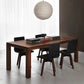 モダンな長方形のダイニングサイトテーブルパインソリッドウッド4脚ダイニングテーブル茶色