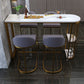 White Modern Style Bar Table in Faux Marble and Metal Specialty Coffee Shop Bar Table Clearhalo 'Bar Furniture' 'Bar Tables' 'bar_tables' 'furn' 'furn_bar_tables' 'Furniture' 'furniture_bar_tables' 'Kitchen & Dining Furniture' 1200x1200_f387967f-346f-4962-b860-15c9646c08f5