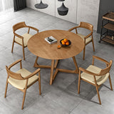 Round Pedestal Dining Site Table Contemporary Furniture with Pine Solid Wood Clearhalo ' dining_table' 'Dining Tables & Seating' 'Dining Tables' 'furn' 'furn_dining_table' 'Furniture' 'furniture_dining_table' 'Kitchen & Dining Furniture' 'kitchen&dining_furn' 'kitchen' 'kitchen_dining_table' 1200x1200_f3881194-4fb4-4326-b54a-0d75c8168d62