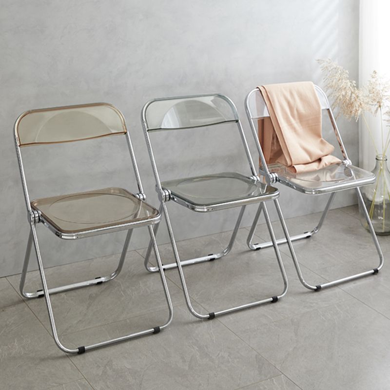 Industrial Design Folding Plastic Side Chairs Open Back Dining Side Chair Clearhalo ' kitchen&dining_furn' 'Dining Chairs' 'Dining Tables & Seating' 'dining_chair' 'furn' 'furn_dining_chair' 'Furniture' 'furniture_dining_chair' 'Kitchen & Dining Furniture' 'kitchen' 1200x1200_f3890291-2993-4b77-a209-acaf0d2c9cae