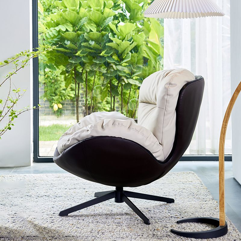 Silla de Parsons escandinava con cojines extraíbles en la mezcla de cuero sintético/lino