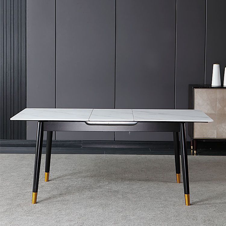Rectangle Sintered Stone Kitchen Table Home Extendable Dining Table Clearhalo 'Dining Tables & Seating' 'Dining Tables' 'dining_table' 'furn' 'furn_dining_table' 'Furniture' 'Kitchen & Dining Furniture' 1200x1200_f38999ea-f12e-4a6d-b9be-da3f5681c59e